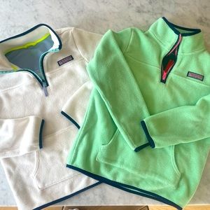 Vineyard vines - girls - half zip fleece pullover